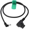 HangTon D-tap a DC Barrel 5.5 Cavo di alimentazione ad angolo retto da 2,1 mm per SmallHD 702 Atomos Ninja Shogun Inferno Flame Monitor LILLIPUT V-mount 60 cm