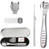 NIYATA Set 13 Pezzi Rimuovi Calli con Raspa Piedi e Lama Callifugo, Strumento Professionale Pedicure in Acciaio Inox, Callus Remover per Rimuovere Durezza Piedi, Argento