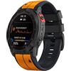 iPartsonline Cinturino sportivo compatibile con Garmin Tactix 7 Pro/Epix Gen 2/Fenix 7X/6X/5 QuickFit 22 mm/26 mm, cinturino di ricambio in silicone