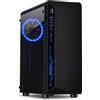 INTER-TECH Case Inter-Tech C-3 Saphir Nero Vetro Temperato Midi Tower