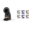 NESCAFÉ DOLCE GUSTO Nescafé Dolce Gusto Krups Piccolo XS KP1A3BKA Macchina per Caffè Espresso e Altre Bevande in capsula, Manuale, Nero + Espresso Barista, Espresso Ardenza ed Essenza di Moka, 96 Capsule