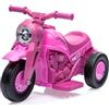 Baloveby Moto Elettrica Bambini 6V con Funzione Bolla, Scooter Elettrico a 3 Ruote Faro Luminoso, Musica, Suono e Pedale, Carica Max. 30 kg regalo per bambini 3 anni (rosa)