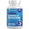 WESALYS Integratore Occhi con Luteina e Zeaxantina Alto Dosaggio,180 capsule (6 mesi di fornitura), Integratore Vista con Mirtillo Nero, Acido ialuronico, Vite Rossa, Vitamina E, Zinco, Vitamina B12. Optilys