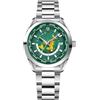 TYBERLEY PAGANIDESIGN Lusso Uomo Automatico Meccanico Orologi Giappone NH34 GMT Movimento Zaffiro Sintetico Acciaio Inox Impermeabile Multifunzionale Sport Orologio da Polso, Verde