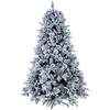 Bizzotto Albero di Natale Innevato Bianco 210 cm Effetto Naturale Folto con Pigne, Apertura Facile ad Ombrello, Arves