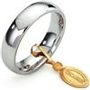 UNOAERRE Fede Nuziale Unoaerre Comoda da 5 mm in oro bianco 18kt dal n. 22
