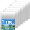 ZOOQUE 100 Buste Trasparenti in Plastica di Polipropilene,Buste Perforate Standard 7 Fori A5 Buste Portadocumenti per la Protezione di Carta,Atti e Documenti (A5)