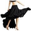 ROYAL SMEELA Gonna a Danza del Ventre per Donne Costume di Danza del Ventre Flamenco Ruffles Big Swing Gonne Mascherata Vita Elastica Alta Fessura Maxi Gonna Ampia Abito