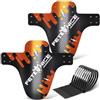 FETESNICE 2PCS Bicicletta Mud Guard Plus 26 650B 27,5 29 MTB Parafango Paraspruzzi Bike Bike MTB Fascette (FJ-16X3-4N1X)
