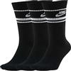 Nike CQ0301-010 U NK CREW NSW ESSENTIAL STRIPE Calzini Unisex - Adulto black/(white) S