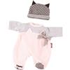 Götz 3402837 Combinazione Cozy Cat - taglia abbigliamento bambola. S - Set di abbigliamento e accessori da 2 pezzi per bambole da 30 a 33 cm