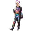 Rubie's Rubies Costume Catrina Fiori Felici per bambino e bambina, Tuta e fascia per capelli, Licenza Ufficiale, Giorno dei Morti, Teschio messicano, Halloween, Cosplay e Fest