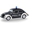 herpa modello di auto Volkswagen (VW) Käfer 1303 "Polis" (Svezia), in scala 1:87, pezzo da collezione, modello tedesco, statuetta plastica