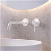 Mariner Logica rubinetto lavabo a parete proiezione: 250 mm, incluso corpo incasso smart, LOG1111-BO+INT0055-00+BOT0258-BO, Logica bianco opaco [Rubinetteria Bagno > Rubinetteria Lavabo]