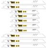 SabreCut 10pcs SCRSK10HF 150mm 225mm 10 TPI S922HF Lame sega a gattuccio | Costruzione bimetallica durevole taglia rapido e pulito legno, metallo e legno con chiodi