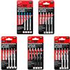 TopsTools 25 x TopsTools JSTTK5B T101B T101BR T111C T118A T144D Lame miste per seghetto alternativo compatibili con Bosch Dewalt Makita Milwaukee e molti altri