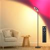mukuxin Lampada da terra a LED, 42W RGBCW Super Bright Lampade da terra moderne a doppia faccia con telecomando, lampada dimmerabile in piedi con 10 modalità di colore che cambia per camera da letto soggiorno