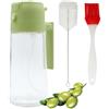 SHUNCHG 2in1-Spruzzino Olio per Friggitrice ad Aria, Dosatore Spray da 470ml, dosatore olio, Olio Oliva in Vetro per Cucina Nebulizzatore Olio Aceto Cucinare Forno BBQ Insalata