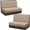 Hoowarm Velluto Fodere per Cuscini per Dinette per Camper Copridivano Elasticizzato Senza Braccioli 1/2 Pezzi, Copridivano Coprisedili per Camper Fodera per Divano Cuscino Antiscivolo(#19,2 Backrest+2 Bench C