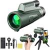 Olycism 12 X 50 Monoculare Telescope Cannocchiale Prisma BAK4 Multi-rivestito Treppiede Supporto per smartphone Impermeabile Monocolo Professionale l'osservazione Degli uccelli Escursioni Caccia