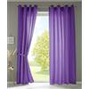 Gardinenbox Berlino 20405N2 - Set di 2 tende con occhielli, 225 x 140 cm (altezza x larghezza), colore viola, opaco, in microfibra