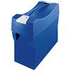 HAN SWING PLUS- Box per cartelle sospese - Pratico box per cartelle e raccoglitori, con integrato organizer per penne e pennarelli con coperchio, blu, 1901-14