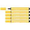 STABILO Trio Scribbi - Pennarello triangolare con punta ammortizzata - Confezione da 5 - Giallo