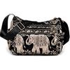 LaRechor Borsa a Tracolla Donna - Borsa a Spalla Elefante in Nylon - Crossbody Borsa Vintage - Sacchetto Messenger Shopping Viaggio