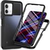 RonRun Cover Xiaomi Redmi Note 13 5G, Antiurto 360 Gradi Full Case con Protezione per Schermo Incorporata, Trasparente Rugged TPU Bumper Doppia Protettiva Case Nero