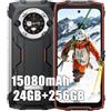 Blackview BV9300Pro Rugged Smartphone 2024, 24GB+256GB MTK G99 Android 13 Telefono Robusto, 15080mAh 33W, 64MP+32MP, 6.7 FHD+ Cellulari Resistente IP68, 4G LTE/NFC/OTG/GPS/FM, Arancia