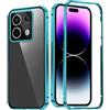 Wousunly Compatibile con Cover Redmi Note 13 5G Trasparente con Temperato Vetro, Custodia Xiaomi Redmi Note 13 5G Antiurto 360 Gradi con Protezione Schermo Integrata Rugged Doppia Bumper Protettiva Case (blu)