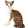 BYNYXI Peluche a forma di gatto, 30 cm, realistico, in piedi, per gatti, giocattolo realistico, per bambini