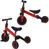 XUANYU 3 in 1 Triciclo Evolutivo Bambino, Bicicletta con Pedali Rimovibili per Bambini 1-7 Anni, Mini Bici/Girello Senza Maniglione Parentale, Bicicletta Evolutivo per Ragazze e Ragazzi (Nero-rosso)