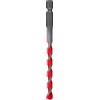 fischer 561647 D-U - Punta per trapano universale, 10 mm, 10/90/150, per mattoni, legno, piastrelle, plastica, acciaio, cemento, rosso, argento