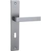 Domino QUBIK M45 - Maniglia per porta lunga, 72 mm, con serratura a chiave BB per camera, ufficio, cantina e interni, a forma di L