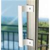 KAFENDA Maniglia in lega di alluminio Porta scorrevole per balcone Maniglia per porta scorrevole Maniglia per porta da giardino Maniglia montata lateralmente con viti di montaggio (White)