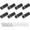 METALLIXITY Segno Distanziatore Viti (12x33mm) 8pz, Acciaio Inossidabile Acciaio Pubblicità Viti Vetro Acrilico Chiodo - per Immagine Cornice Segno Espositori, Opaco Nero