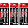 TopsTools 15 lame per seghetto alternativo TopsTools JSTTX344D_3 XT344D lunghe 132mm compatibili con Bosch Dewalt Makita Milwaukee e molti altri
