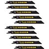 SabreCut 10pcs SCRS922BF_10 150mm 14 TPI S922BF Lame sega a gattuccio | Costruzione bimetallica durevole taglia rapido e pulito legno, metallo e legno con chiodi