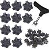 Wanfoou Punte da Golf per Scarpe,20 Pezzi Tacchetti Scarpe da Golf+1 Chiave a punta per scarpe da golf, tacchetti facili da cambiare