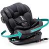 BABYAUTO - Seggiolino auto GYRO GR. 0+/1/2/3-40 - 150 cm - Età: dalla nascita a 12 anni - 0 - 36kg - Contromarcia fino a 18kg - Girevole - ISOFIX - Top tether (BLACK EMBOSSED)