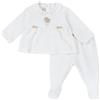 Chicco Coprifasce E Ghettina In Ciniglia, Pigiamino per bambino e neonato Unisex - Bimbi 0-24, Bianco (1) - 1M, 0 mesi