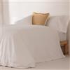 GAMUSI Set copripiumino per letto da 100/105, tinta unita, 100% cotone, copripiumino da 180 x 220 cm e federa per cuscino, traspirante, morbido, colore bianco