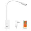ENUOTEK Lampada da Lettura a Parete Spotlight, con Regolazione Touch in 4 Livelli Di luminosità (100% - 70% - 35% - 15%), Applique da Lettura LED per il Letto, con Porta Di ricarica USB da 2A