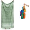 Luum® Telo mare grande 100x200 cm, asciugamano per hammam, asciugamano da sauna, asciugamano da yoga, asciugamano da spiaggia, asciugamano da viaggio, turkish towels, 100% cotone, verde scuro
