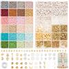 RUBY Perline da 3 mm per bracciali, 24 perline colorate Morandi in vetro da infilare, mini set di perline con perline di legno, perline da infilare per Natale, kit fai da te, feste, vacanze