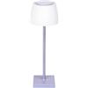 Aigostar Lampada da Tavolo Senza Fili Ricaricabile USB, Lampada da Scrivania Dimmerabile Touch, 3 Modalità di Colore, Lampada da Comodino IP54 Impermeabile per Interno e Esterno - Viola