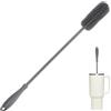 ddLUCK scovolino borraccia bottiglie silicone,manico lungo 40 cm pulisci bottiglie spazzola,per vetro bottiglia acqua,tazza termica,palestra borracce,water bottle sportiva(Grigio)
