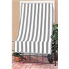 HOME ZEN HOUSEHOLD LINEN Tenda da Sole a Righe RIVERS per Balcone e Finestra Esterno, Poliestere Leggero, Filtra Luce Solare, Varie Misure e Colori, con Frange e Anelli di Plastica 145X250 CM RIGHE LARGHE GRIGIE