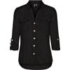 VERO MODA Vmbumpy L/S Camicia New Noos Blusa, Nero, XL Donna